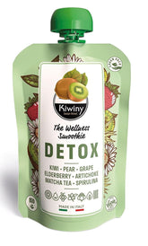 Kiwi puree with pear and matcha tea gluten-free organic 150 g - KIWINY